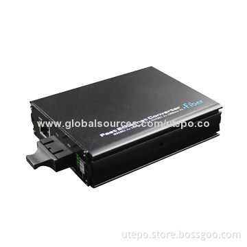 Fast Ethernet Fiber Media Converter, Using 1 x 9 Fiber Modules and SC Interface